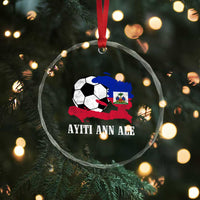 Ayiti Ann Ale Haiti Soccer Crystal Glass Ornament Haitian Football Fan Pride Flag Graphic Caribbean Sports