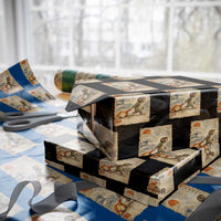 Baby Punch the Monkey Japanese Style Graphic Wrapping Paper Roll Dragging Plush Toy Vintage Art Gift