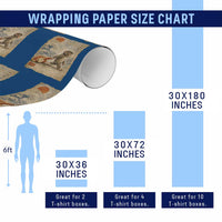 Baby Punch the Monkey Japanese Style Graphic Wrapping Paper Roll Dragging Plush Toy Vintage Art Gift