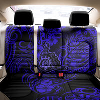 Hawaii Shaka Sign Back Car Seat Cover With Polynesian Hibiscus Navy Blue Unique - Wonder Print Shop