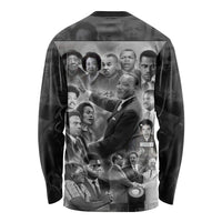 Civil Rights Leaders Long Sleeve Shirt Black White Vintage Style LT8