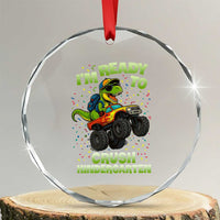Back To School Boy Dinosaur Crystal Glass Ornament I Am Ready To Crush Kindergarten - Wonder Print Shop