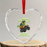 Back To School Boy Dinosaur Heart Crystal Glass Ornament I Am Ready To Crush Kindergarten - Wonder Print Shop