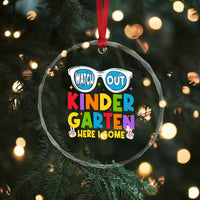 Back to School Kinder Crystal Glass Ornament Funny Kindergarten Teacher Team TS10