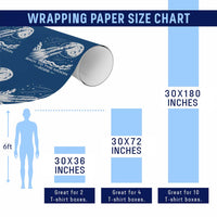Back To The Moon Wrapping Paper Roll Space Exploration Moon Journey 2026