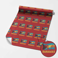 Bahamas Flag Wrapping Paper Roll Tropical Island Palm Trees Bahamian Gifts - Wonder Print Shop