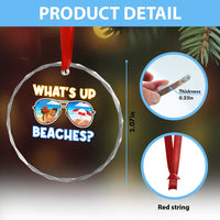 Bahamas Swimming Pigs Crystal Glass Ornament Pig Swim Caribbean Beach Summer Vacation TS10