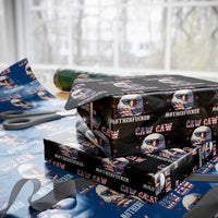 Bald Eagle Patriotic Wrapping Paper Roll Caw Caw Motherfucker American Flag - Wonder Print Shop
