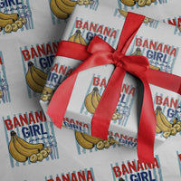 Banana Girl Summer Wrapping Paper Roll Summer Fruit Beach Vacation