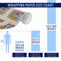 Banana Girl Summer Wrapping Paper Roll Summer Fruit Beach Vacation