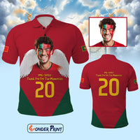 Custom Photo Portuguese Footballer Polo Shirt 1996-2025 Thank You For The Memories CTM09