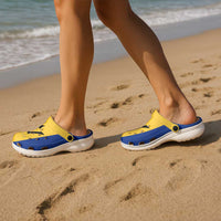 Barbados Clogs Shoes Heritage Palette Flag-Inspired - Wonder Print Shop
