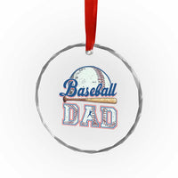 Baseball Dad Crystal Glass Ornament Baseball Sport Lovers For Father's Day - Wonder Print Shop