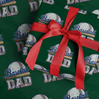 Baseball Dad Wrapping Paper Roll Baseball Sport Lovers For Father's Day - Wonder Print Shop