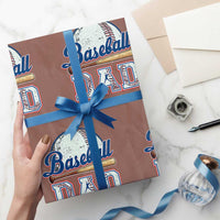 Baseball Dad Wrapping Paper Roll Baseball Sport Lovers For Father's Day - Wonder Print Shop
