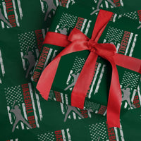 Baseball Dad Wrapping Paper Roll Retro US Flag Fathers Day Baseball Player - Wonder Print Shop