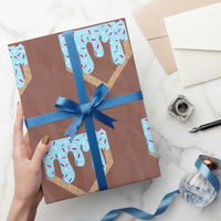 Baseball Ice Cream Dripping Wrapping Paper Roll Home Plate Drip - Wonder Print Shop