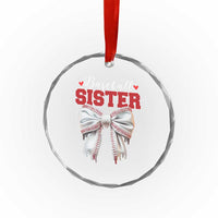 Baseball Sister Crystal Glass Ornament Soft Ball Game Day Dripping Ice Cream Coquette Bow TS02