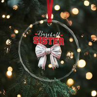Baseball Sister Crystal Glass Ornament Soft Ball Game Day Dripping Ice Cream Coquette Bow TS02
