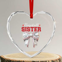 Baseball Sister Heart Crystal Glass Ornament Soft Ball Game Day Dripping Ice Cream Coquette Bow - Wonder Print Shop