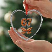 Basketball 67 Six Seven Funny Gen Alpha Meme Drip Heart Crystal Glass Ornament
