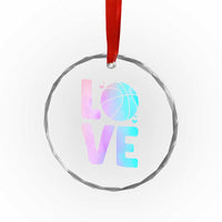 Basketball Lovers Crystal Glass Ornament Basketball Mom Sports Fan TS10