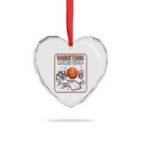 Basketball Moms Club Heart Crystal Glass Ornament Funny Mother’s Day Gift