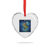 Bass Fish Christmas Heart Crystal Glass Ornament Starry Night Fishing Van Gogh - Wonder Print Shop