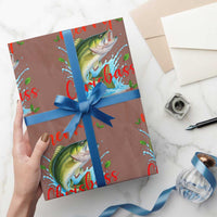 Bass Fish Christmas Wrapping Paper Roll Merry Chrisbass - Wonder Print Shop