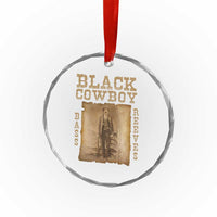 Bass Reeves Crystal Glass Ornament Black Cowboy Western Legend Vintage - Wonder Print Shop