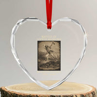 Battle of Little Bighorn 150 Year Anniversary 1876 2026 Heart Crystal Glass Ornament Remember The Greasy Grass Native American