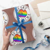 Be Gay Do Crime Rainbow Chameleon LGBTQ Pride Flag Wrapping Paper Roll - Wonder Print Shop