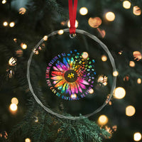 Be Kind Autism Awareness Crystal Glass Ornament Kindness Sunflower Tie Dye Puzzle TS02