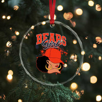 Bears Girl Crystal Glass Ornament Sports Fan Team Spirit Black Girls TS10