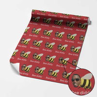 Bee Diddy Wrapping Paper Roll Funny Weirdcore Dark Humor Internet Memes Gen-Z - Wonder Print Shop