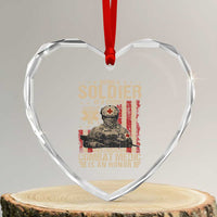 Being A Soldier Is A Choice Being An Combat Medic Is An Honor Heart Crystal Glass Ornament Military American Flag - Wonder Print Shop