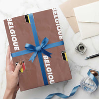Belgique Belgium Flag Shield Minimalist Graphic Wrapping Paper Roll French Belgian Pride and European Heritage Souvenir