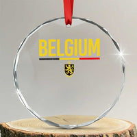 Belgium Belgian Flag Crystal Glass Ornament Belgian Lion Coat of Arms Belgie Souvenir