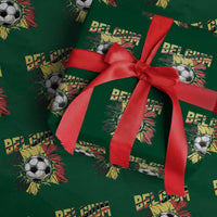 Belgium Belgian Flag Souvenir Belgie Wrapping Paper Roll Game Day Soccer Fans Football