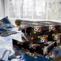 Belgium Belgian Flag Souvenir Belgie Wrapping Paper Roll Game Day Soccer Fans Football