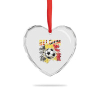 Belgium Belgian Flag Souvenir Belgie Heart Crystal Glass Ornament Game Day Soccer Fans Football