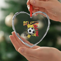 Belgium Belgian Flag Souvenir Belgie Heart Crystal Glass Ornament Game Day Soccer Fans Football