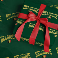 Belgium Belgique Throwback Design Vintage Belgian Flag Jersey Style Wrapping Paper Roll
