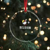 Belgium Football Crystal Glass Ornament Silly Goose Soccer Fan Support