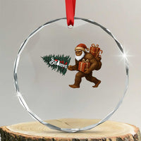 Believe Bigfoot Christmas Crystal Glass Ornament Sasquatch Holiday Gift TS12