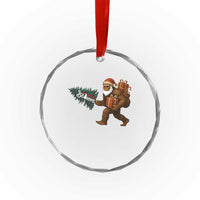 Believe Bigfoot Christmas Crystal Glass Ornament Sasquatch Holiday Gift TS12