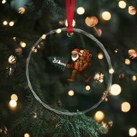Believe Bigfoot Christmas Crystal Glass Ornament Sasquatch Holiday Gift TS12