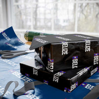 Belize Flag Wrapping Paper Roll Distressed Central American Pride Heritage Gift