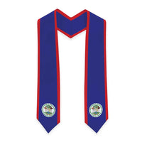 Belize Graduation Stole Flag Style