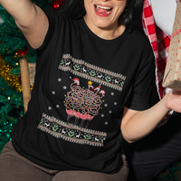 Funny Flamingo Family Christmas Light Tangled T Shirt - Wonder Print Shop